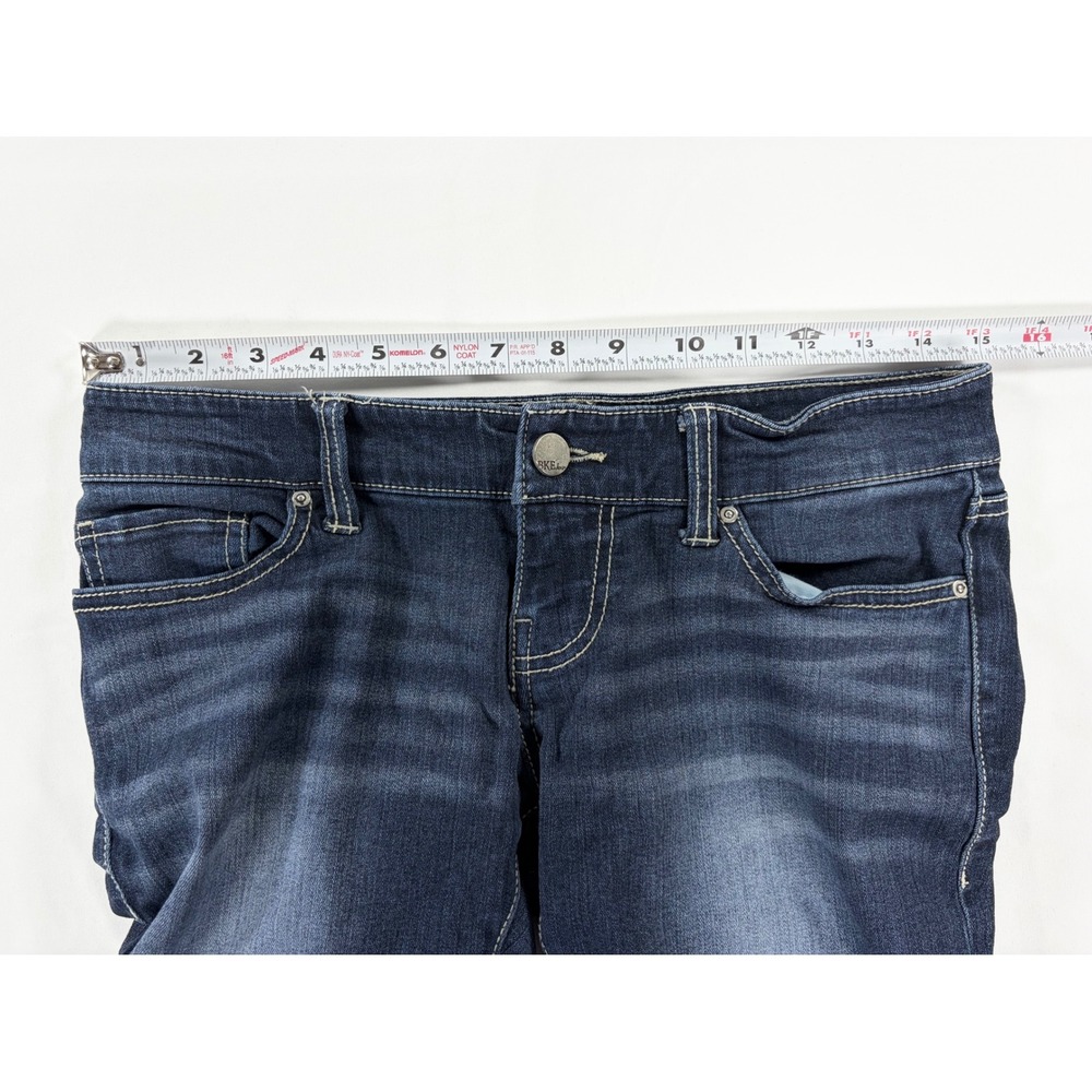 BKE Stella Low Rise Skinny Jeans 24L Stretch Cyber Y2K McBling Dark Wash Tall - Picture 8 of 11
